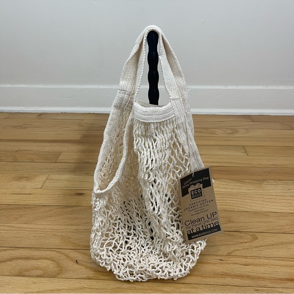 Organic Cotton Eco Bag String Shopping Bag Fruit Bag - Picture 1 of 8